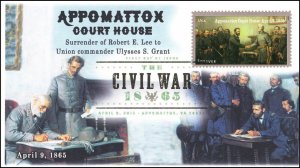 AO-4981-1, 2015, Appomattox Court House, FDC, Add-on Cachet, DCP, Civil War