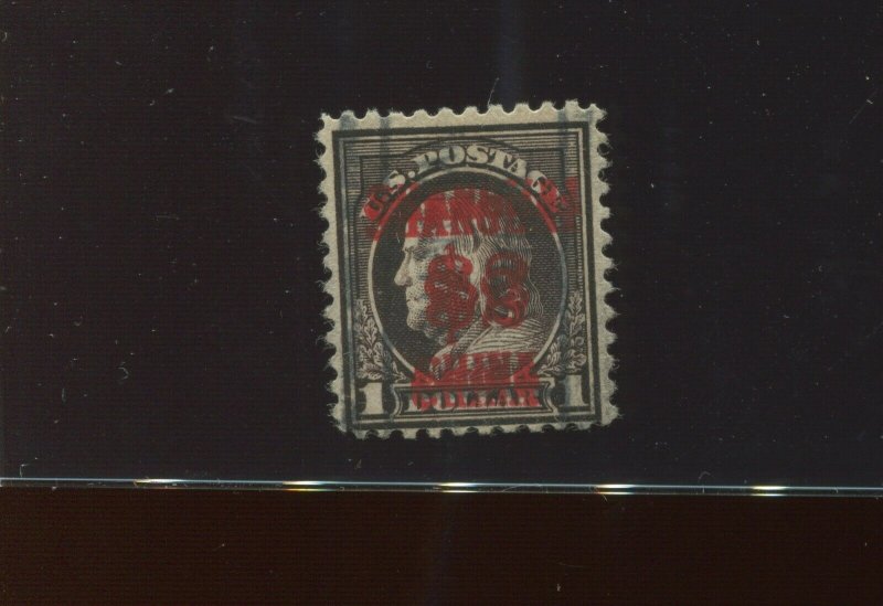 K16a SHANGHAI RARE DOUBLE OVERPRINT USED ERROR STAMP WITH CROWE CERT (K16 DBL1)