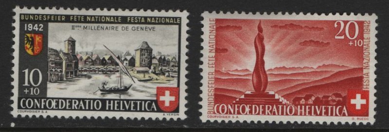 SWITZERLAND B117-B118  MINT HINGED NATIONAL FETE DAY 1942