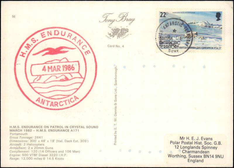 British Antarctic Territory #96, Antarctic Cachet and/or Cancel