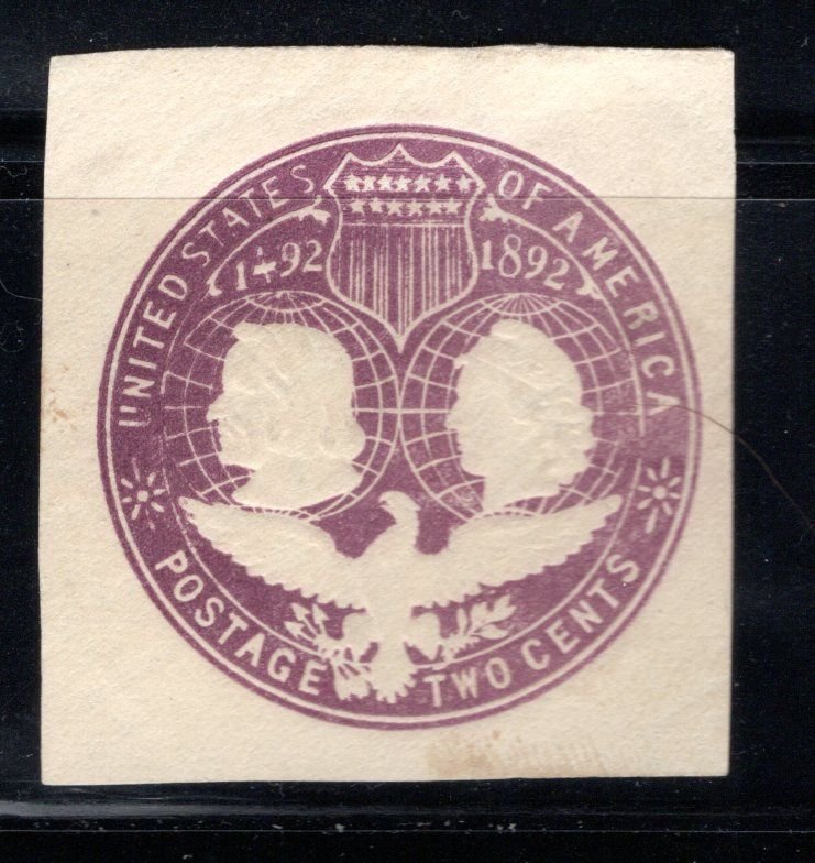 U349 cut square Columbus & Liberty - see scan