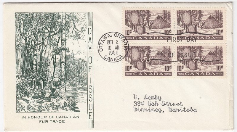 CANADA #301 FUR RESOURCES, DRYING SKINS 