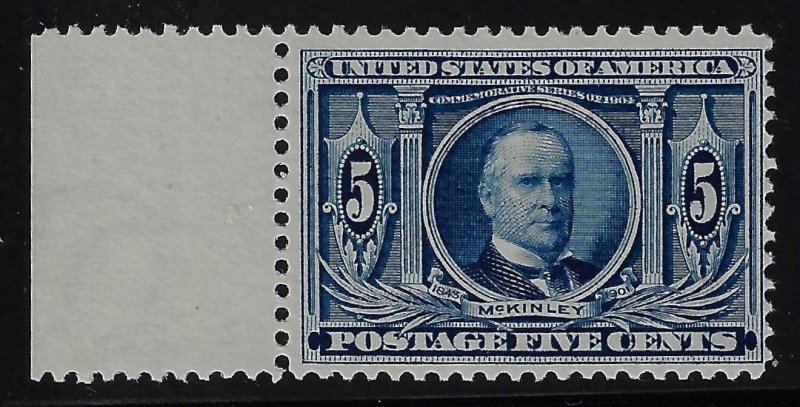 Scott #326 - Fine-OG-NH - PO fresh. Handsome left margin single - SCV $180