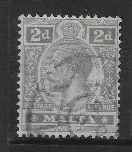 MALTA SG75 1914 2d GREY USED