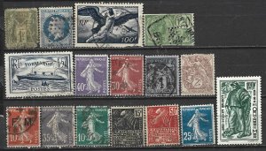 COLLECTION LOT 21691 FRANCE 16 MH/USED STAMPS 1862+ CV+$20