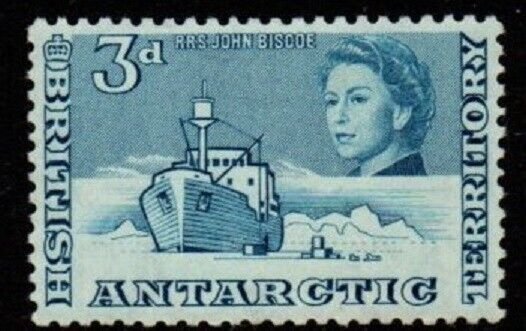 BRITISH ANTARCTIC TERR. SG6 1963 3d DEEP BLUE  DEFINITIVE  MNH