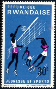 Volleyball Players, Rwanda stamp SC#166 mint