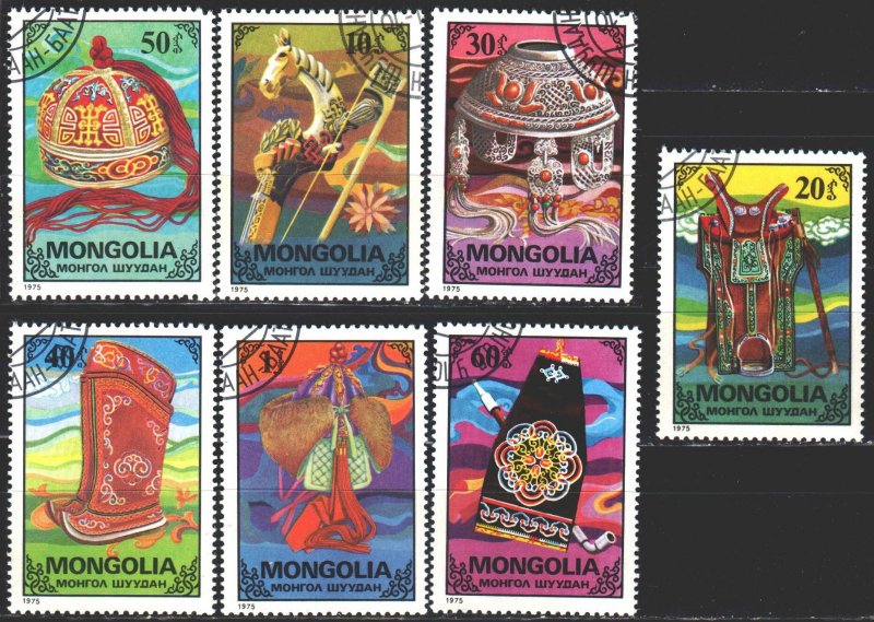 Mongolia. 1975. 959-65. National crafts. USED.