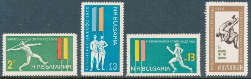 Bulgaria Sc 1512-1515, Mi 1638-1641 1965 MNH Sport 