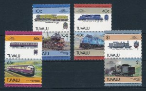 [113801] Tuvalu 1985 Railway trains Eisenbahn Locomotives  MNH