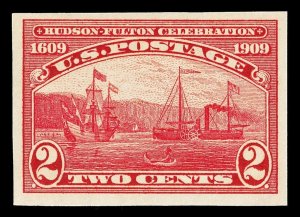 Scott 373 1909 2c Hudson-Fulton Imperforate Issue VF OG NH Cat $40.00