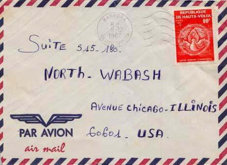 French West Africa, Airmail, Birds