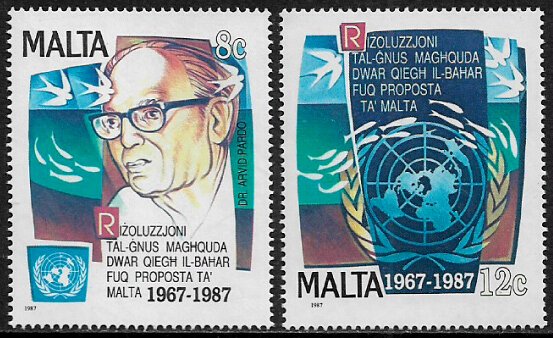 Malta #707-8 MNH Set - Marine Resources