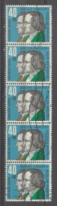 COLLECTION LOT # 5046 GERMANY #B371 STRIP OF 5 1958 CV+$22