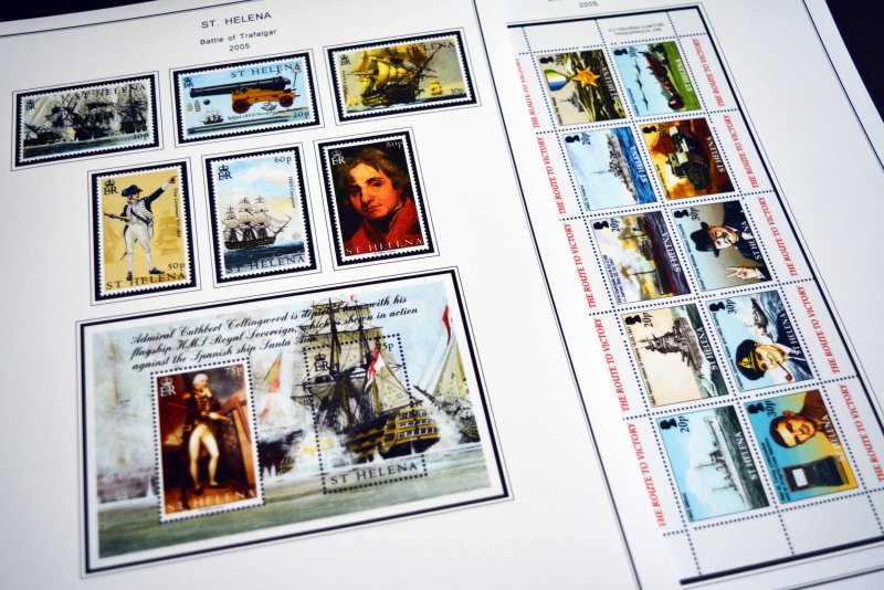 COLOR PRINTED SAINT HELENA 1856-2010 STAMP ALBUM PAGES (140 illustrated pages)