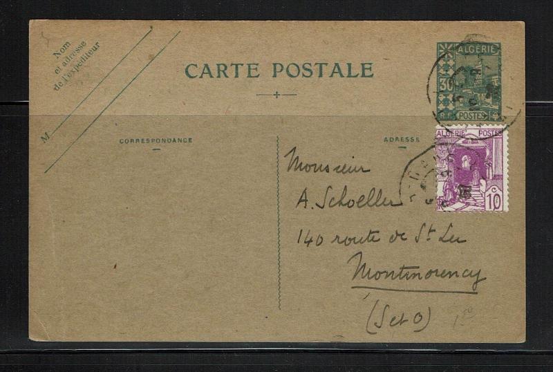 Algeria - 30 Cent - 1930 Postal Card Used - 091717