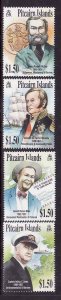 Pitcairn-Sc#553-6- id12- unused NH set-famous Men-2002-