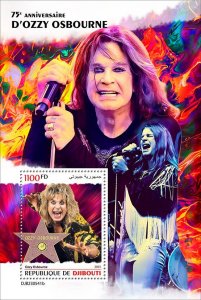 DJIBUTI - 2023 - Ozzy Osbourne - Perf Souv Sheet - Mint Never Hinged