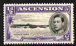 Ascension 1938-53 KG6 definitive 1/2d Georgetown P13.5 un...