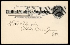 Dollar Box - 1895 Boston American Flag cancel - F on GPC