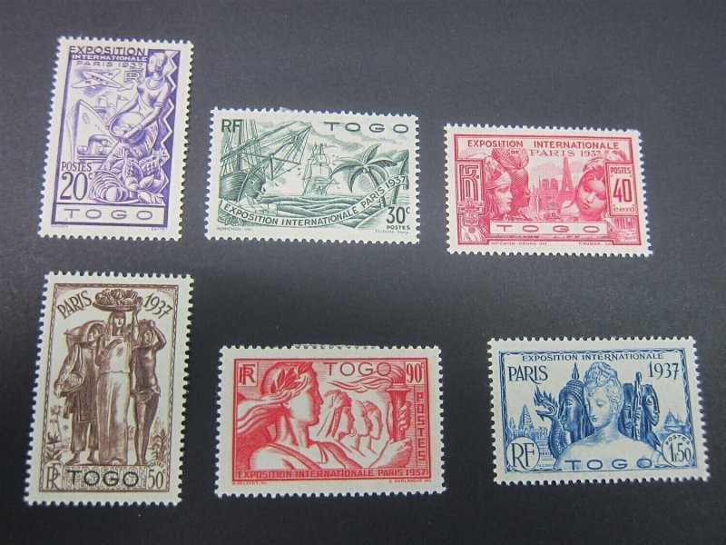 French Togo 1937 Sc 258-63 set MH