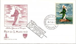 FDC San Marino 1966 - Our Lady of Europe - F37860