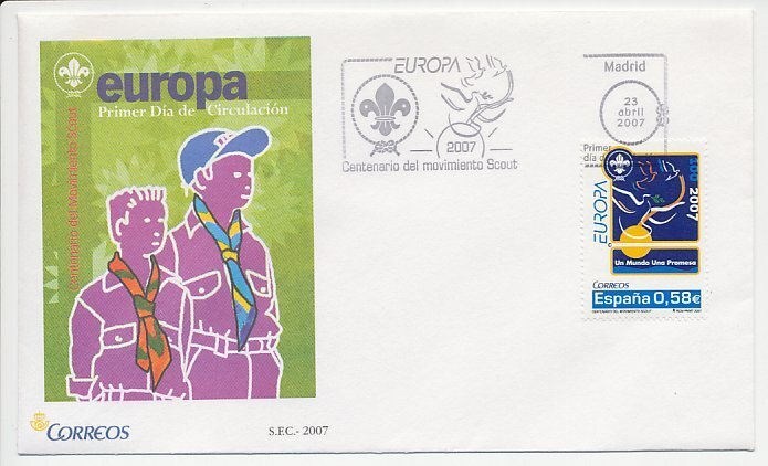 Cover / Postmark Spain 2007 Scouting - Europa