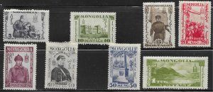 Mongolia #64-71 MH 1932