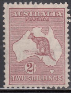 1935 AUSTRALIA Roo 2sh MAROON (SG#134) MH VF