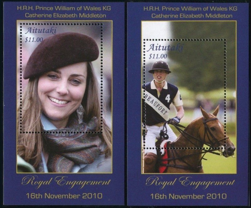 Aitutaki 566-568, MNH. Wedding of Prince William & Catherine Middleton, 2011.