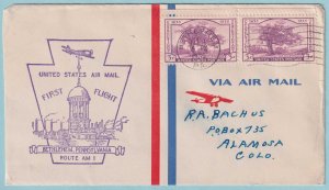 UNITED STATES FIRST FLIGHT COVER - 1935 FROM BETHLEHEM PENNSYLVANIA - CV042