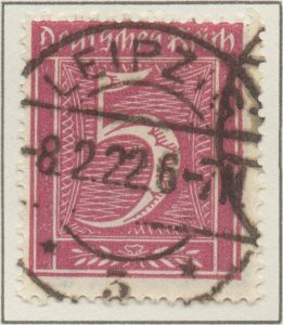 Germany Deutsches Reich Weimar Republic 5pf stamp Mesh Wtmk SG176 1921 CV£350