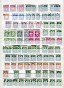 NORWAY; 1920-40s classic Posthorn issues fine USED LOT of Shades + Postmarks
