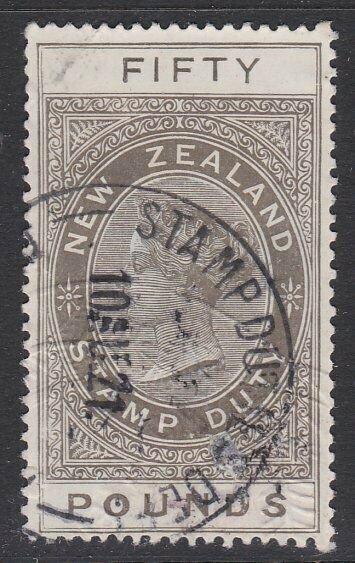 NEW ZEALAND 1880 Stamp Duty £50 used........................................J420