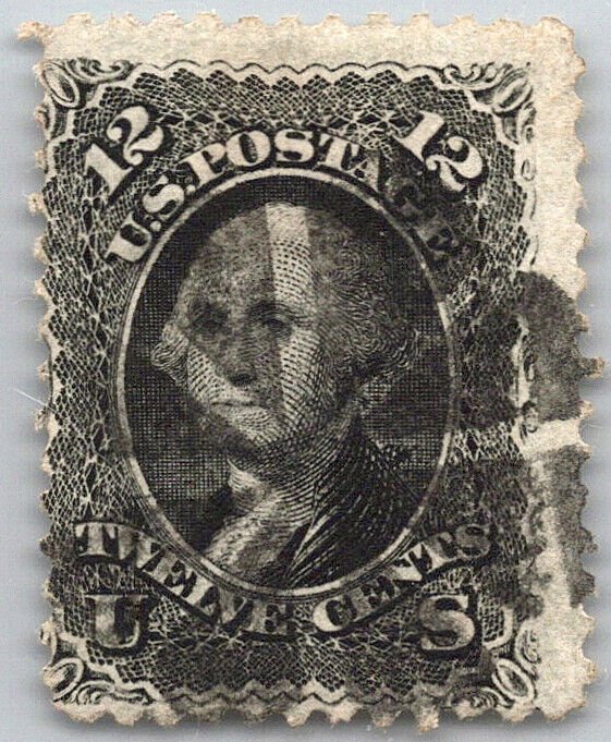 ZAYIX US 69 Used F 12c black Washington with foreign mail cancel  1223X0033