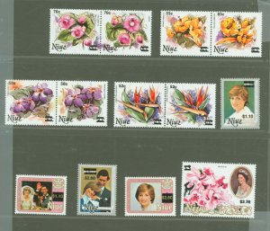 Niue #406-413A  Single (Complete Set) (Flowers)