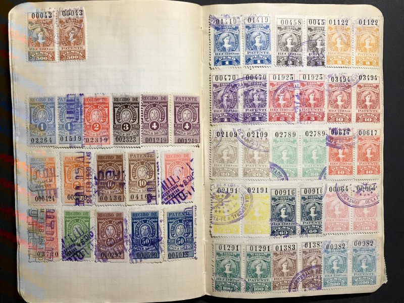 Argentina Revenue Stamps Mint/Used 1884-1912 (1100 Stamps)