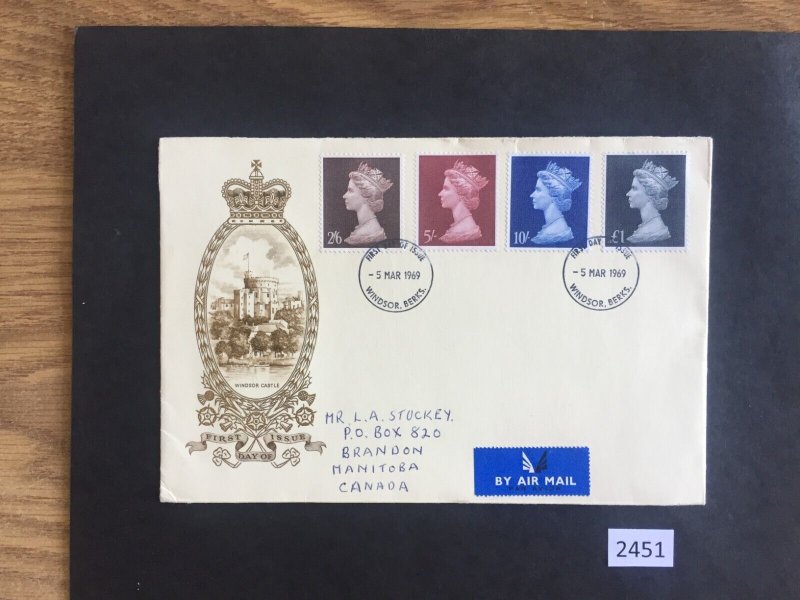 $1 World MNH Stamps (2451) GB definitives, high value FDC