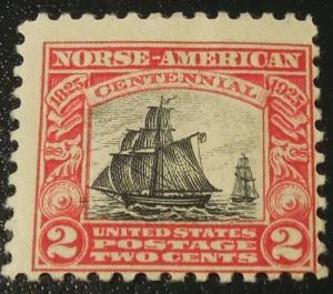 1925 2c Norse-American Restaurationen Scott 620 MLH