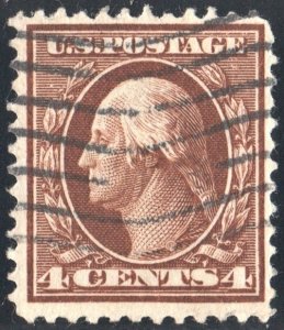 SC#377 4¢ Washington Single (1911) Used