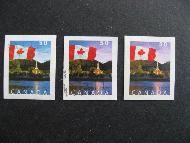 Canada Sc 2079 with colour missing? changeling? errors (sunlight?) used! 