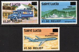 St. Lucia Sc #531-533 MNH