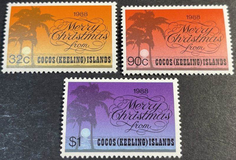 COCOS ISLANDS # 200-202-MINT NEVER/HINGED---COMPLETE SET----1988