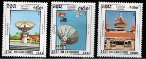 Cambodia Scott 1253-1255 MNH** 1992 set