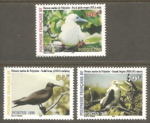 FRENCH POLYNESIA Sc# 685 - 687 MNH FVF Set-3 Birds