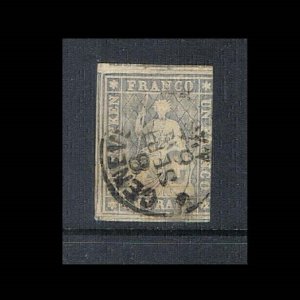 Switzerland 1855 Sc 31 small thin FU