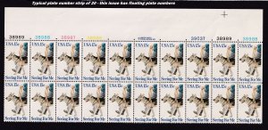 1979 Seeing Eye Dog issue 15c MNH Sc 1787 plate strip of 20 - Typical