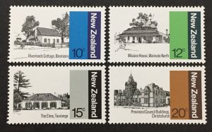 New Zealand 1979 #681-4, New Zealand Architecture, MNH.