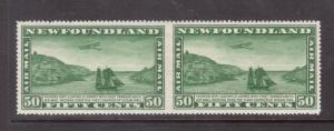 Newfoundland #C7b Very Fine Mint Imperf Pair Original Gum Hinged **With Cert.**