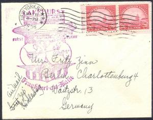 Hindenburg First Return Flight from North America